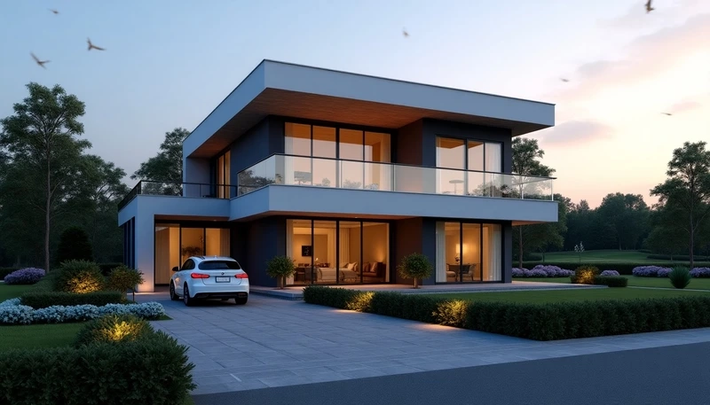 Tham khảo mẫu biệt thự 2 tầng mái bằng mới nhất