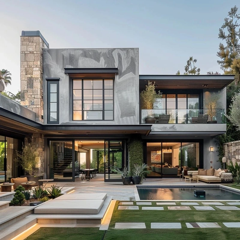 Tối giản nhưng tinh tế biệt thự 2 tầng mái bằng tối giản