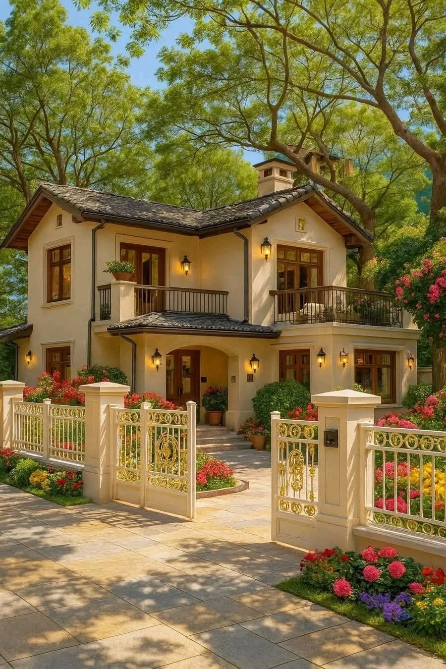 Biệt thự vườn 2 tầng mái nhật hòa quyện cùng thiên nhiên