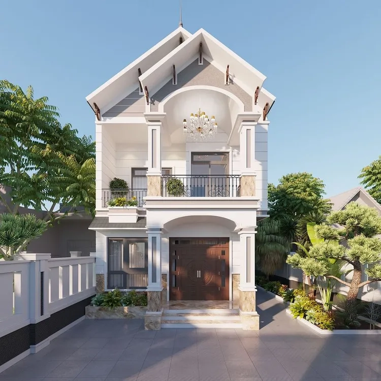 Tìm hiểu chi phí xây biệt thự 2 tầng mái thái thực tế