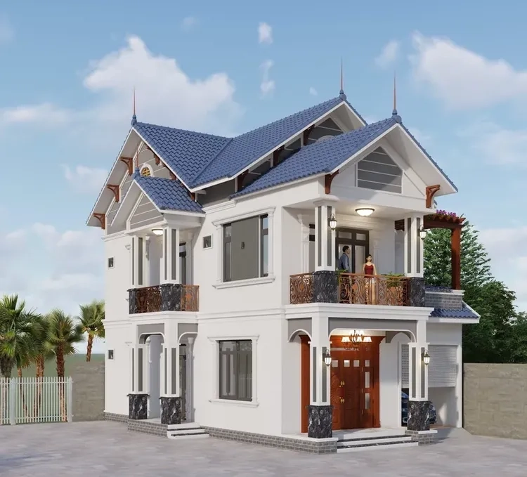 Mẫu biệt thự mái thái 1 tầng tiện nghi gần gũi gia đình