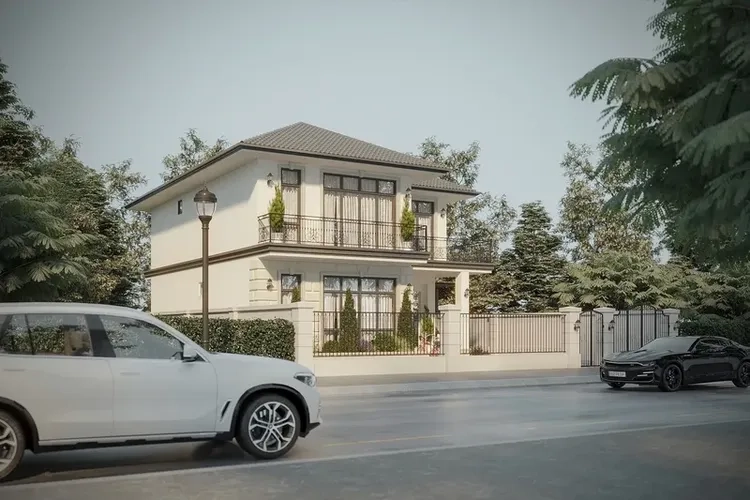 Phong cách biệt thự mái thái hiện đại tinh tế thời thượng