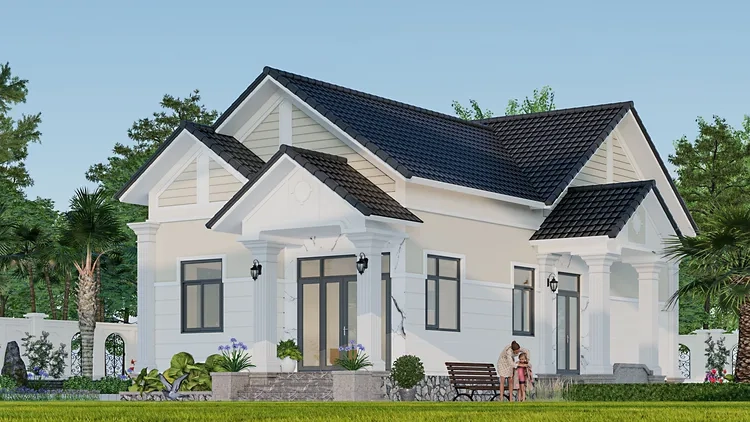 Không gian sống nổi bật với mặt tiền nhà cấp 4 mái thái đẹp