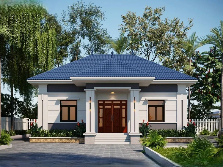 Bố trí khoa học với mặt tiền nhà cấp 4 mái thái diện tích 100m2