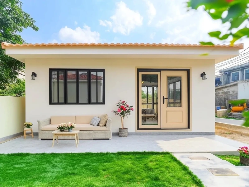 Giá rẻ nhưng tiện nghi mặt tiền nhà mái bằng giá rẻ