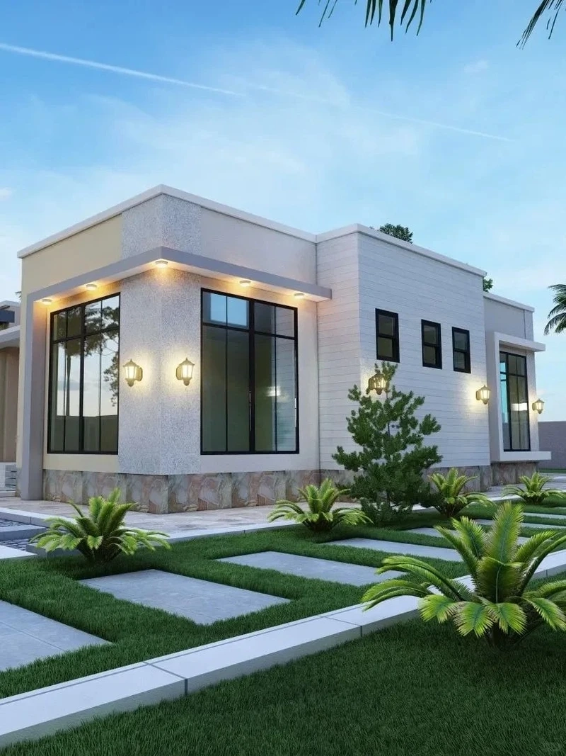 Nhà phố tiện nghi hiện đại mặt tiền nhà mái bằng thành thị