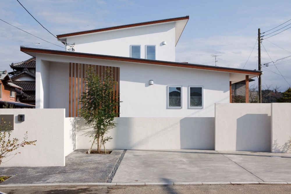 Mặt tiền nhà mái lệch 2 tầng mới nhất xu hướng