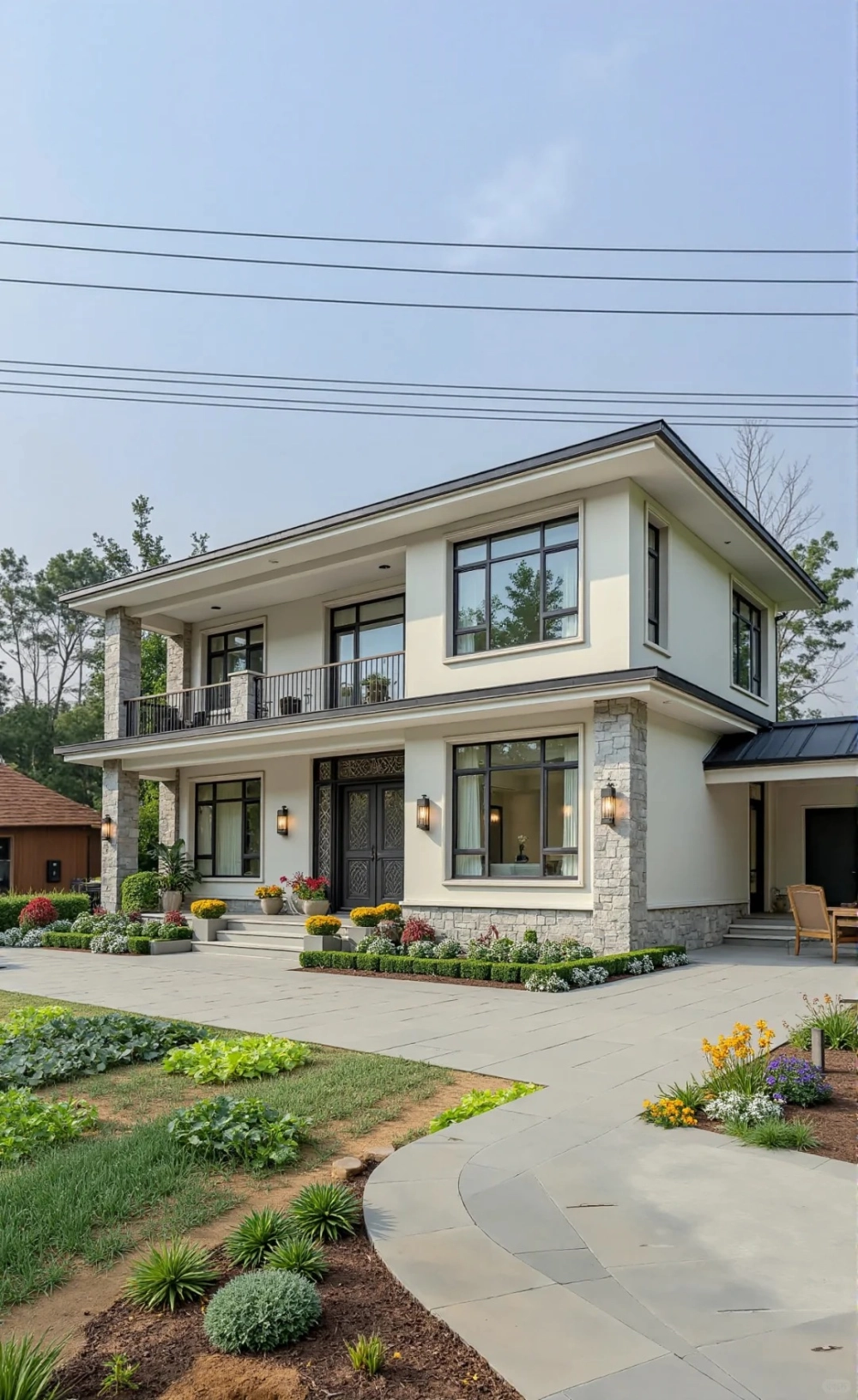 Mẫu mặt tiền nhà mái nhật 2 tầng 8m hiện đại tại khu đô thị