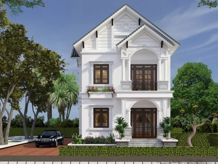 Tinh thần mặt tiền nhà mái thái phong cách nhật nhẹ nhàng