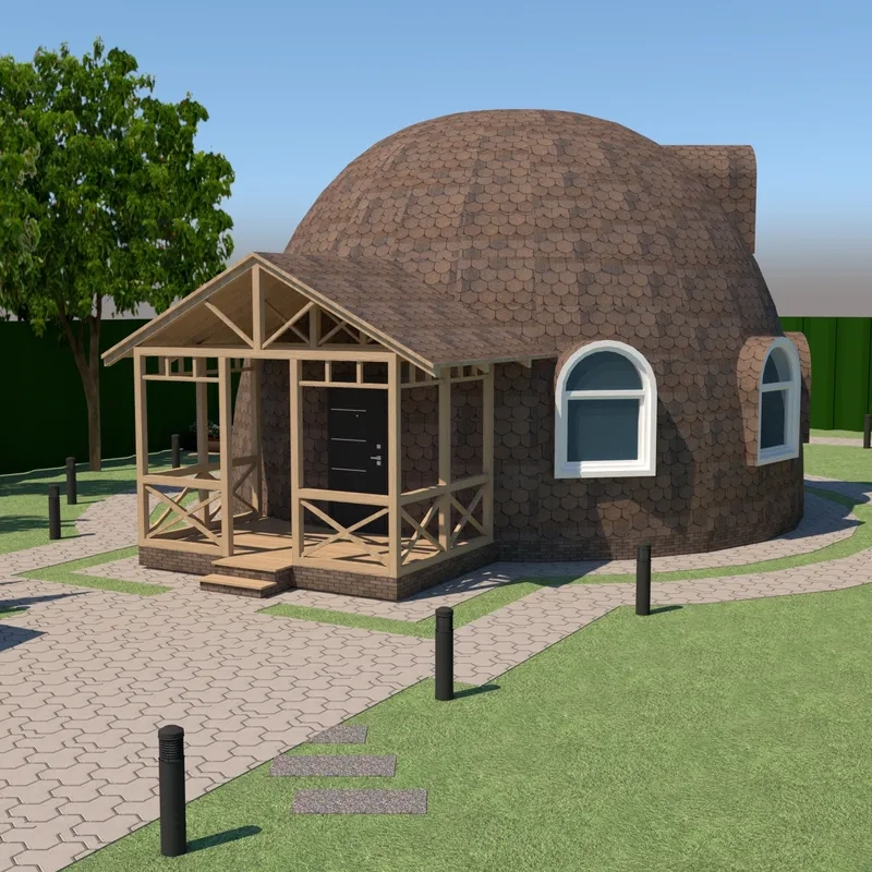 Trồng cây xanh mặt tiền nhà vòm đẹp