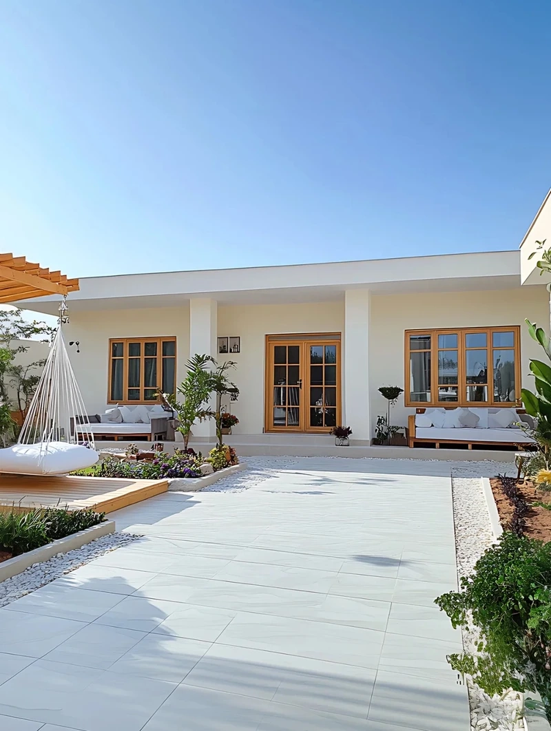 Không gian hiện đại ở phố nhà cấp 4 mái bằng ở phố