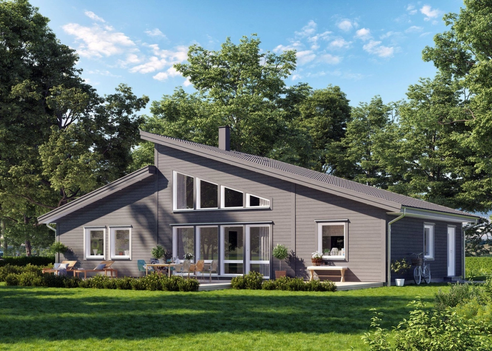 Nhà cấp 4 mái lệch gác lửng tối ưu không gian sống