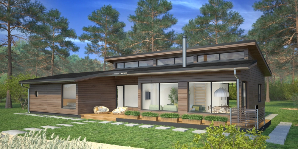 Thiết kế nhà cấp 4 mái lệch tinh tế và tiện nghi