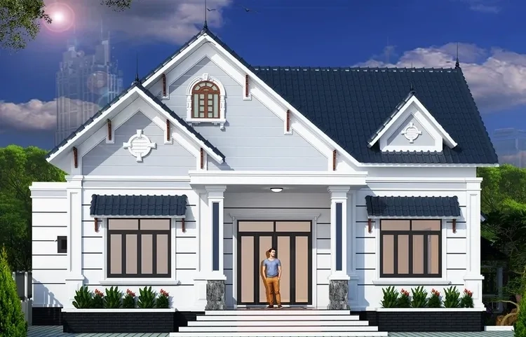 Phong cách mới mẻ cho nhà cấp 4 mái thái hiện đại