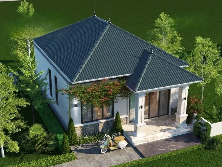 Tối ưu diện tích với nhà cấp 4 mái thái có gác lửng