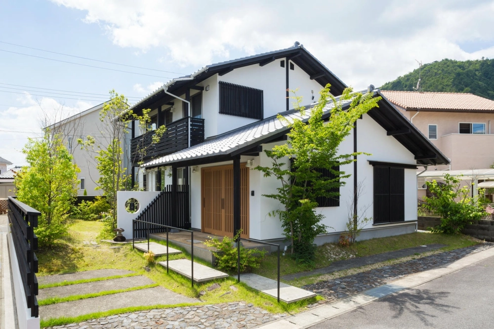 Mẫu nhà gác lửng mái nhật chữ L độc đáo