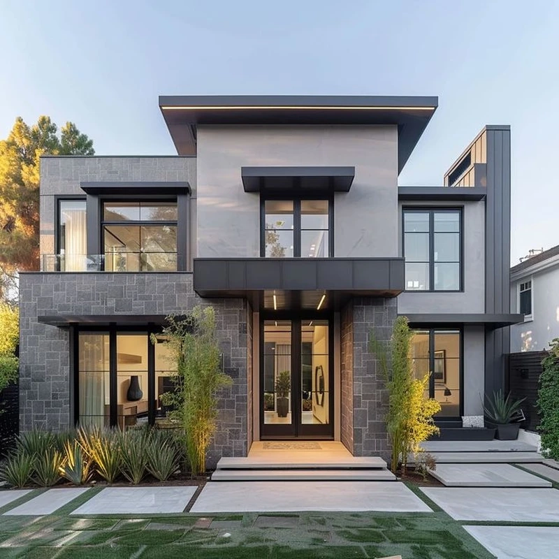 Khám phá nhà mái bằng 2 tầng hiện đại cho gia đình