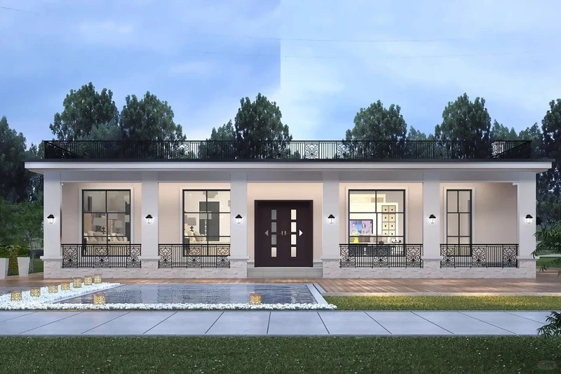 Gam màu trung tính thanh lịch nhà mái bằng 3 phòng ngủ gam màu trung tính