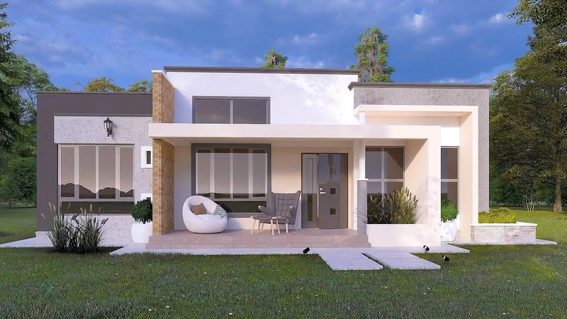 Ý tưởng thiết kế nhà mái bằng 4 phòng ngủ sáng tạo