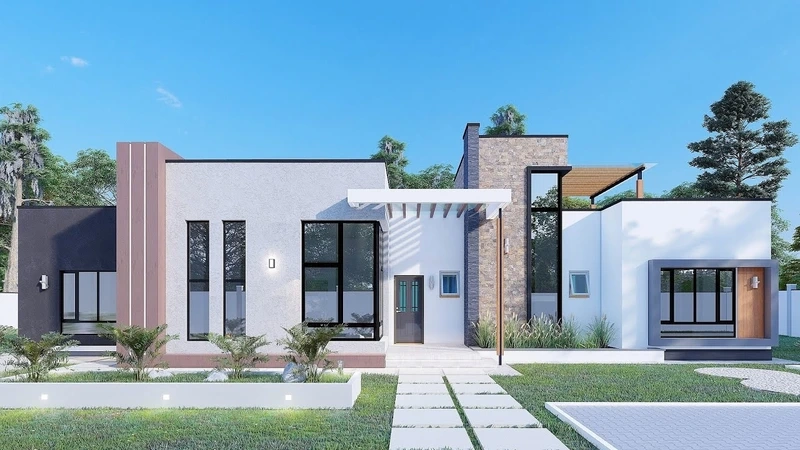 Gần gũi thiên nhiên nhà mái bằng 4 phòng ngủ có sân vườn