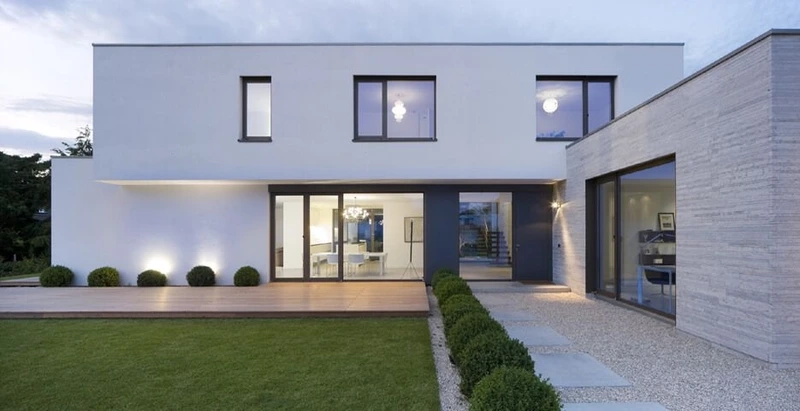 Phù hợp đô thị nhà mái bằng chữ L nhà phố