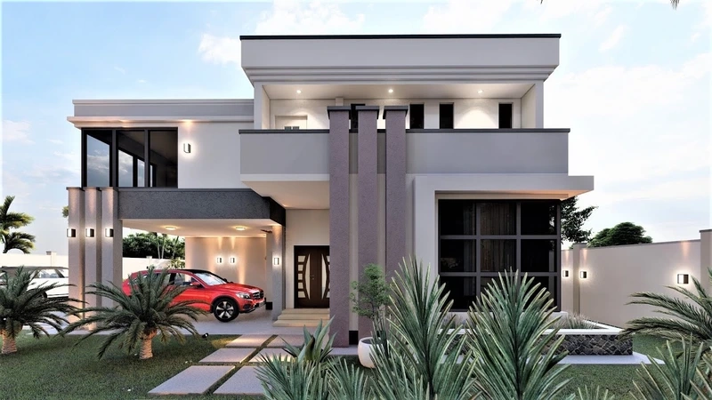 Phù hợp gia đình trẻ nhà mái bằng chữ L cho gia đình trẻ