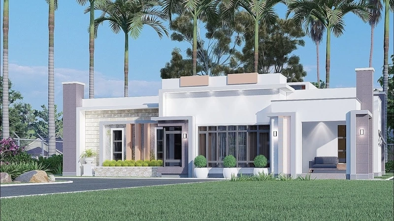 Tối giản nhưng tinh tế nhà mái bằng đơn giản tối giản