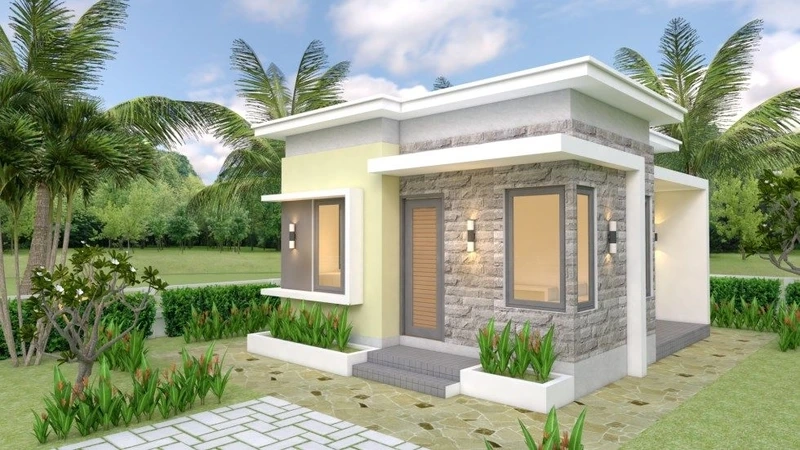 Đơn giản mà đẹp nhà mái bằng giá rẻ đơn giản