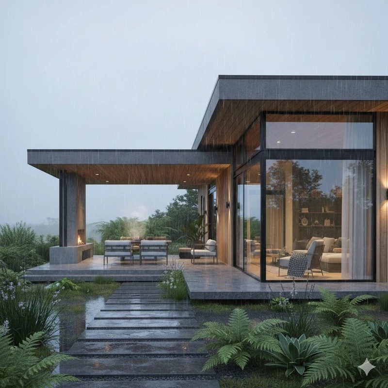 Công năng tối ưu nhà mái bằng hiện đại công năng tối ưu