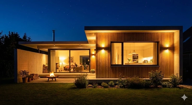 Tối giản nhưng tiện nghi nhà mái bằng phổ biến đơn giản