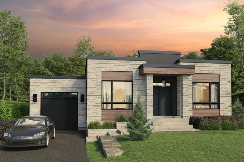 Phong cách hiện đại nổi bật nhà mái bằng sân vườn phong cách hiện đại