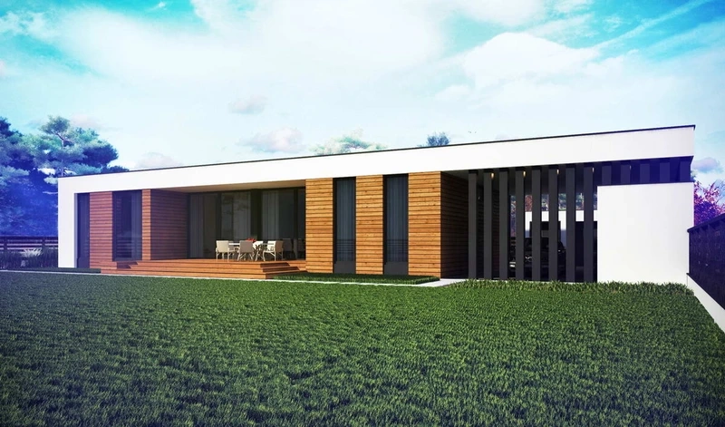 Kiến trúc hiện đại tinh tế nhà mái bằng sân vườn kiến trúc hiện đại