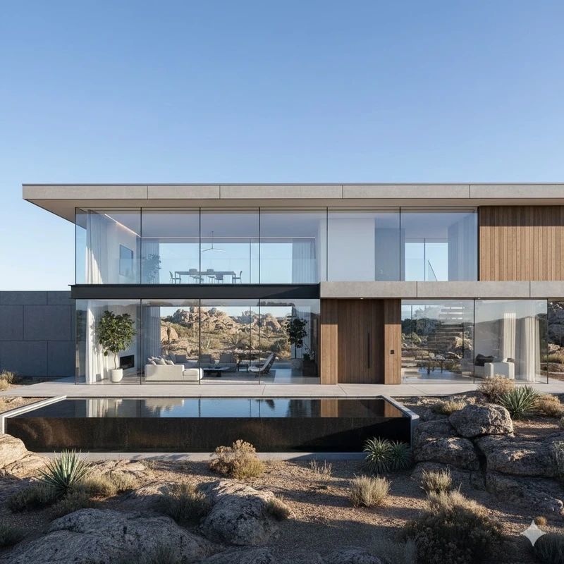 Thiết kế thông thoáng tiện lợi nhà mái bằng tối giản thiết kế thông thoáng