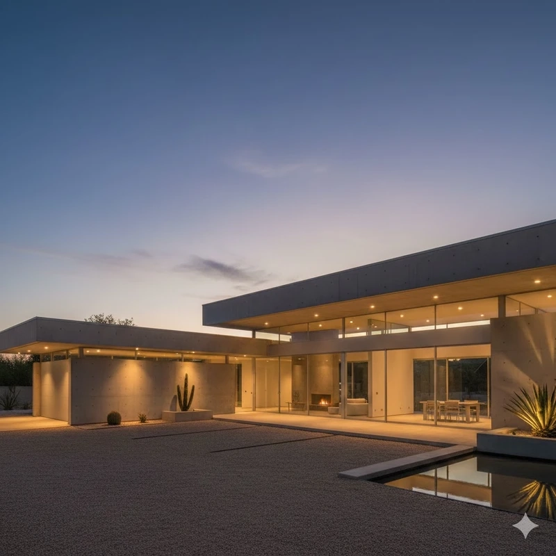 Nhà mái bằng tối giản không gian sống xanh