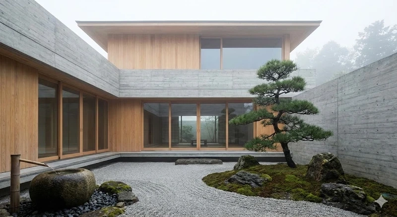 Tiện nghi 1 tầng với nhà mái bằng vuông 1 tầng