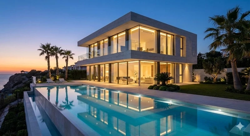 Không gian rộng rãi nhà mái bằng vuông 2 tầng nổi bật