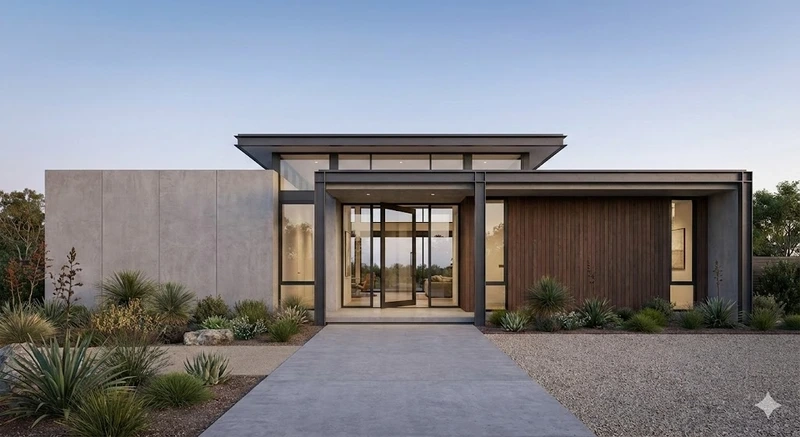 Mặt tiền ấn tượng nhà mái bằng vuông mặt tiền đẹp