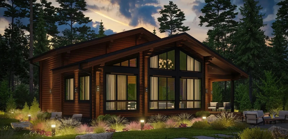 Mặt tiền nhà mái lệch có gác lửng nổi bật