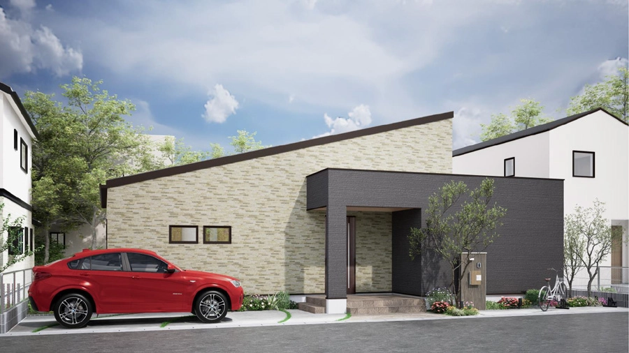 Hình ảnh nhà mái lệch hiện đại truyền cảm hứng xây dựng