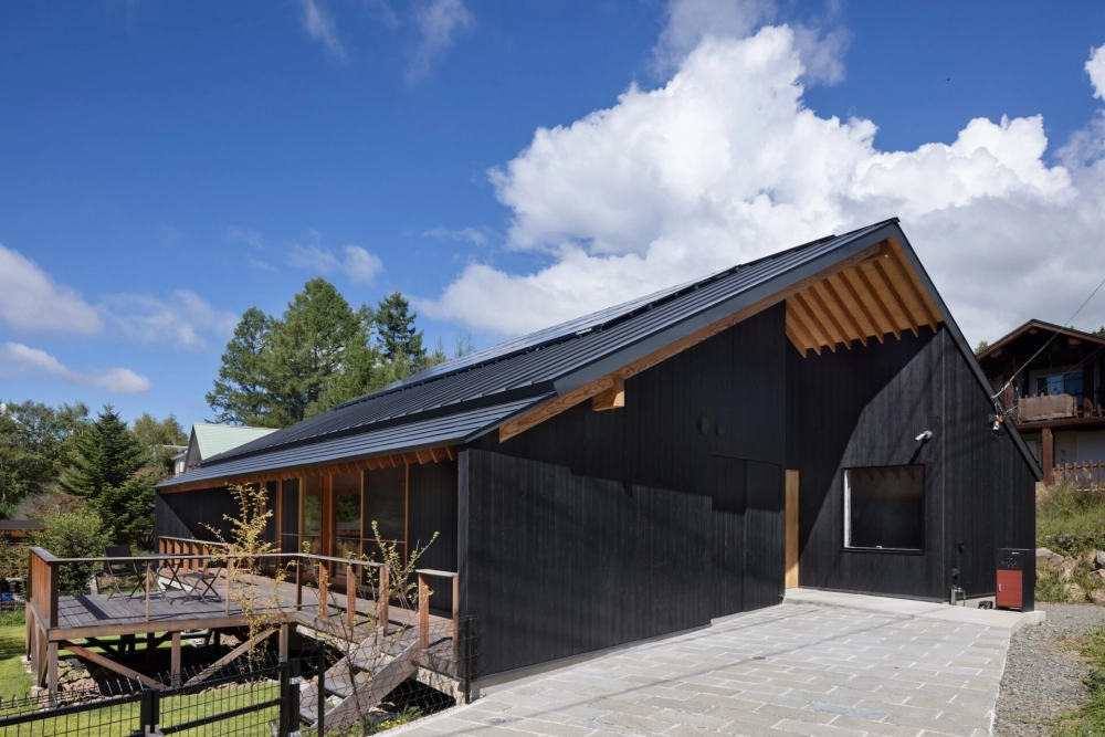 Mẫu nhà mái lệch nông thôn đẹp mộc mạc cuốn hút