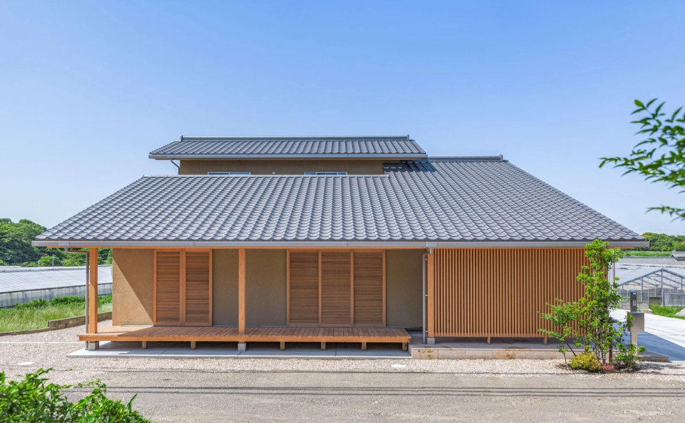 Phối cảnh nhà mái nhật 1 tầng phong cách tân cổ điển