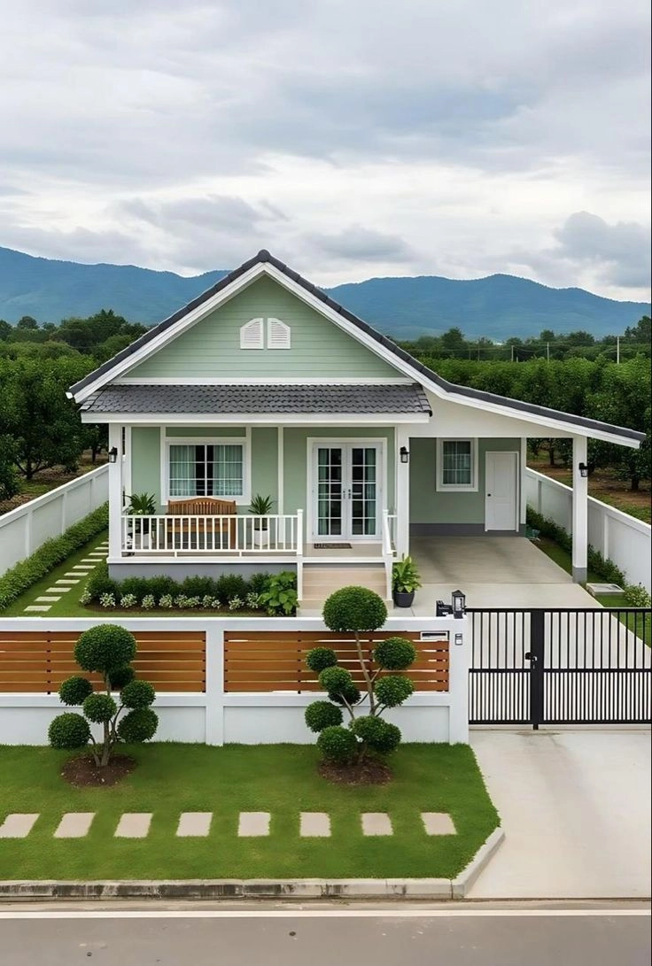 Hình ảnh phối cảnh nhà mái nhật chữ l 3d chân thực nhất