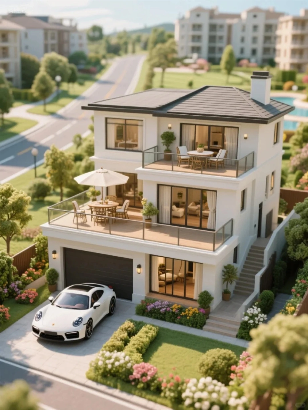 Nhà vườn mái nhật 2 tầng uy nghi giữa khuôn viên rộng