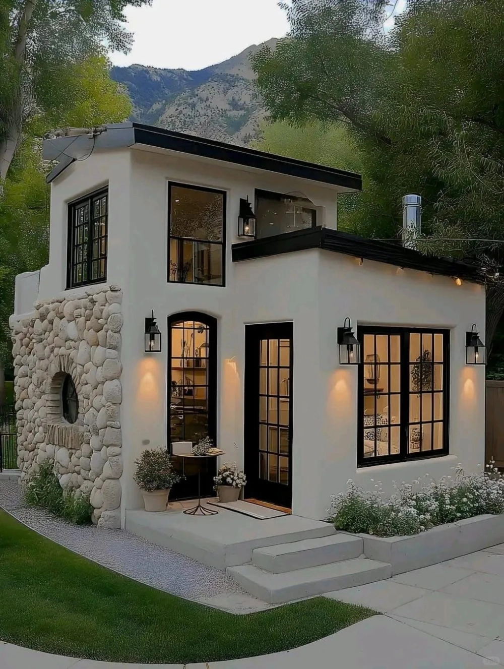 Mẫu nhà vuông mái nhật phong cách biệt thự mini ấn tượng