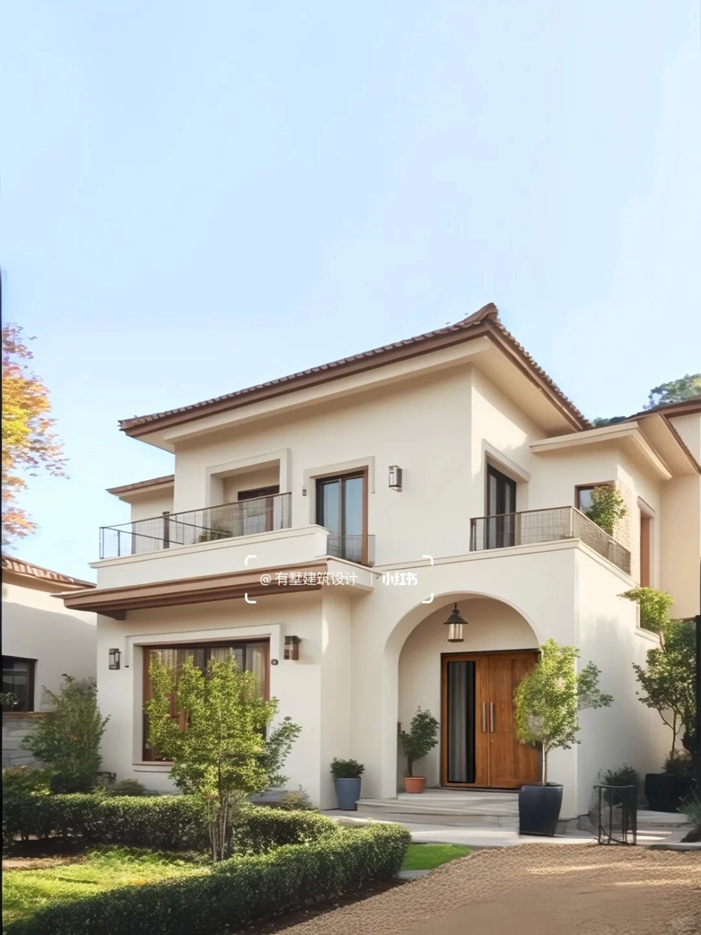 Nhà vuông mái nhật 2 tầng kết hợp gara để xe tiện lợi