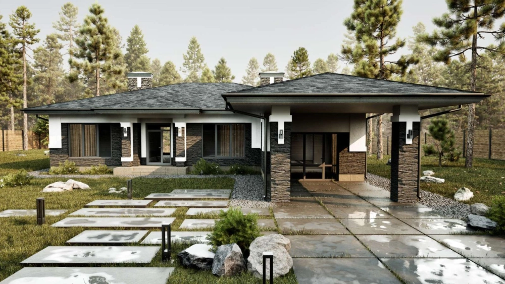 Thiết kế nhà vuông mái nhật 10x10 tối ưu diện tích sử dụng