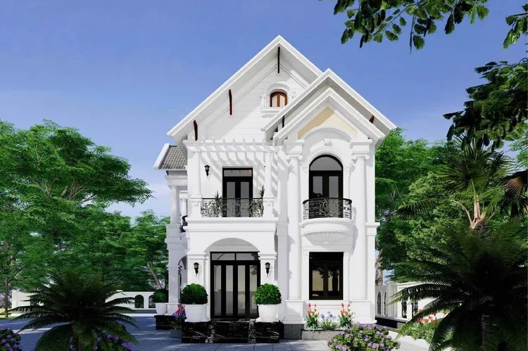 Vẻ cuốn hút nổi bật từ nhà mái thái 2 tầng đẹp tinh tế