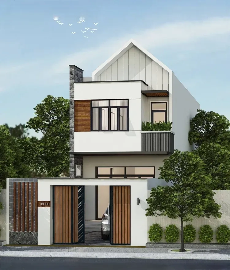 Tinh tế nổi bật từ nhà mái thái 2 tầng phong cách châu âu