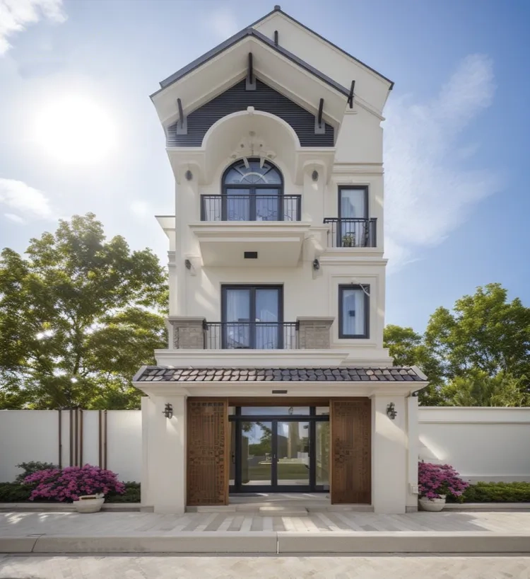 Sự bề thế của nhà mái thái 3 tầng diện tích lớn