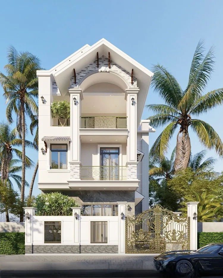 Mẫu thiết kế nhà mái thái 3 tầng hài hòa công năng